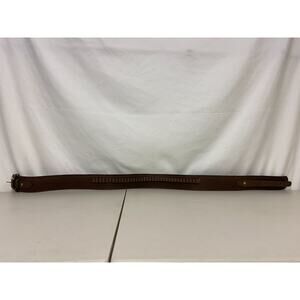 Western Express 45 Caliber Ammo Cartridge Gun Belt Choco Brown Leather Size 44